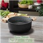 KASANOVA Cocotte 28 cm Pierre Noire Noir Cuisson