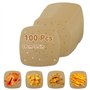 100 feuilles de papier parchemin, papier sulfurisé carré papier parchemin perforées antiadhésive pour friteuse à air, 19cm