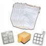Eurostore Lot d'accessoires adaptables pour aspirateurs FOLLETTO VK 135 136 composé de 6 sachets en microfibre + 6 parfums + 1 f