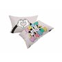 Disney Mickey et Minnie Mickey Mouse Parure de lit Simple Disney Parure de lit 1 Place, Drap Plat, Drap Housse taie d'oreiller,
