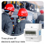 HEYOUTH Compteur D'électricité Affichage Triphasé De La Consommation Électrique,Rail Din Compteur d'énergie Triphasique Voltmètr