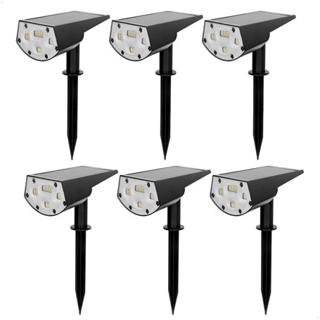 AKTIVE 85496 Lot de 6 balises solaires LED 2 en 1