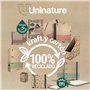 Unipapel | Classeur anneaux Kraft recyclé | A4 | 4 anneaux mixtes 40 mm | Uninature Design | Fleurs | FSC Recycled 100%
