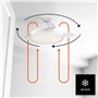 Taurus Fresko Hide&Go Ventilateur de plafond avec lumière, 3 pales, ultra silencieux, minuterie 8 heures, 6 vitesses, télécomman