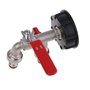 IBC S60X6 Robinet Laiton de Vidange Double Sortie,DOUBLE VANNES 1/2" Diamètre de Sortie 1/2", Diamètre d'entrée 60mm, Sortie Rac