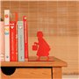 Balvi Serre-Livres Little Red Couleur Rouge Inspiré par l'histoire du Petit Chaperon Rouge et du Loup