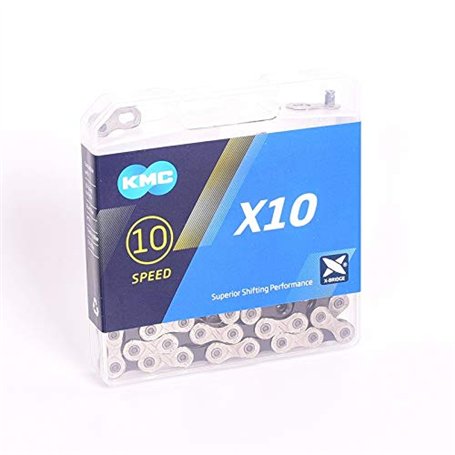 KMC_ 2019 X10.93 X10 - Chaîne de vélo 1/2 x 11/128 - 10 vitesses