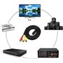 Padarsey Câble auxiliaire audio vidéo 3,5 mm vers RCA AV caméscope 3,5 mm mâle vers 3 RCA mâles Câble auxiliaire stéréo audio vi