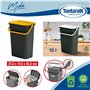 Tontarelli Set de 2 poubelles 'MODE' 10L avec poignée ambre et noire
