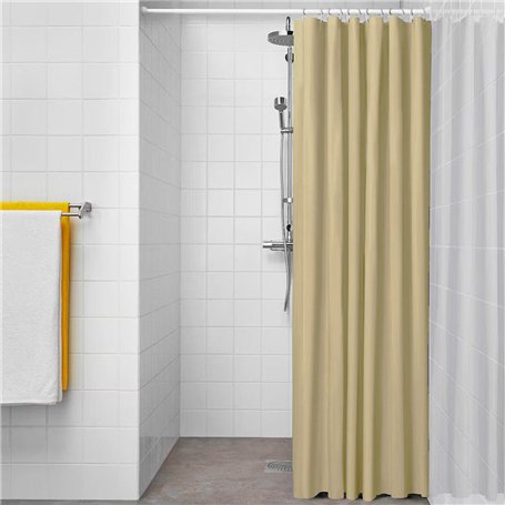 Rideau de Douche Exma Beige PVC 180 x 180 cm