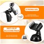 Support Telephone Voiture Ventouse Tableau de Bord Pare Brise Rotation a 360 positionnement Horizontal et Vertical reglage Unive