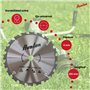 Avalon - Disque à 20 Dents Anti-Rebond pour débroussailleuse, Lame spéciale pour tiges ligneuses 255 x 1,6 mm, Longueur de la de