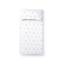 Interbaby Koala Parure de lit 3 pièces pour lit bébé 100% Coton Blanc/Bleu