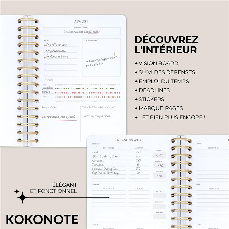 Agenda Journalier Année Scolaire 2025-2026