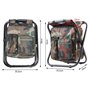 SteelMule Chaise tabouret de pêche 3 en 1 avec sac à dos et sac thermique - Pliable, robuste et compact - Camouflage Woodland