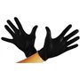 KMINA - Gants Nitrile, Jetables Non Poudrés, Sans Latex, en Nitrile Noir (100, XL)