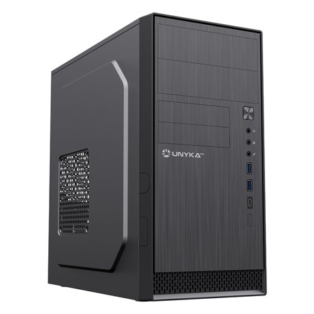 UNYKAch Boîtier d'ordinateur Micro ATX Aero C12 V2 avec Deux Ports USB 3.0 et Un Port USB Type C 2.0