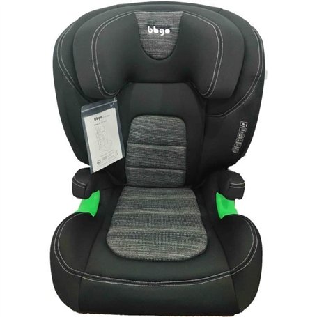 Siege-auto - BBGO - Joy Rider - 3 a 12 ans - I-SIZE 100-150 cm - ISOFIX - Noir et gris - Dossier 2 positions - Appui-tete 16 pos