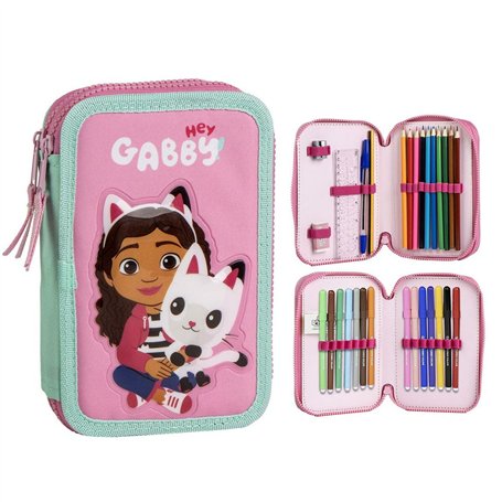 Trousse Scolaire avec Accessoires Gabby's Dollhouse Rose 41 x 58 x 3 cm