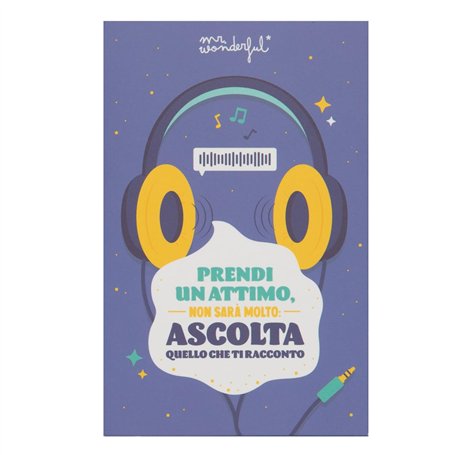 Mr. Wonderful - Carte avec enregistreur de messages audio - Prenez un moment