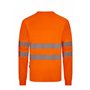VELILLA 305634 T-Shirt à Manches Longues en Polyester recyclé avec Bande segmentée Orange Fluo Taille XL