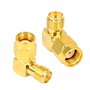 Boobrie 90 Degrés RP SMA Adaptateur Coaxial Connecteur RP SMA Mâle(trou) à RP SMA Femelle(broche) Connecteur Angle Droit RP-SMA