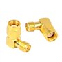 Boobrie 90 Degrés RP SMA Adaptateur Coaxial Connecteur RP SMA Mâle(trou) à RP SMA Femelle(broche) Connecteur Angle Droit RP-SMA