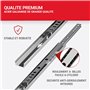 LouMaxx Lot de 4 glissières pour tiroir (2 paire) rails coulissants 310 mm 17 mm rainure - coulisse à bille facile à installer