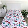 Jerry Fabrics Drap-Housse Simple Ariel Friends – Parure de lit 100% Coton – Confortable et Respirant – Mignon Motif Princesse Di