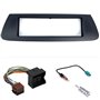 KIT Montage autoradio Façade Cadre de Radio 1 DIN Faisceau iso Marron foncé Compatible avec Renault Scenic 2009 +