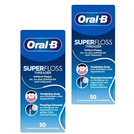 Oral-B Superfloss Lot de 2 fils dentaires pour appareils dentaires