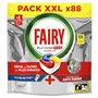 Fairy Platinum Plus Tablettes Lave-Vaisselle All In One Technologie Anti-terne, Citron, 88 Capsules, Nettoyage Optimal, Redonne