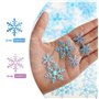 Youery 600Pcs Confettis de Flocons de Neige,Papier Artificiel Blanc et Bleu pour Noël Hiver congelée Mariage Anniversaire Vacanc