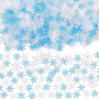 Youery 600Pcs Confettis de Flocons de Neige,Papier Artificiel Blanc et Bleu pour Noël Hiver congelée Mariage Anniversaire Vacanc