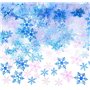 Youery 600Pcs Confettis de Flocons de Neige,Papier Artificiel Blanc et Bleu pour Noël Hiver congelée Mariage Anniversaire Vacanc