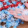 Youery 600Pcs Confettis de Flocons de Neige,Papier Artificiel Blanc et Bleu pour Noël Hiver congelée Mariage Anniversaire Vacanc