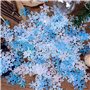 Youery 600Pcs Confettis de Flocons de Neige,Papier Artificiel Blanc et Bleu pour Noël Hiver congelée Mariage Anniversaire Vacanc