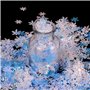 Youery 600Pcs Confettis de Flocons de Neige,Papier Artificiel Blanc et Bleu pour Noël Hiver congelée Mariage Anniversaire Vacanc