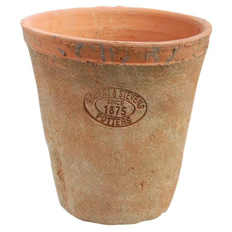 Esschert Design MP3/MP4 16 x 16 x 13 cm vieilli en terre cuite Pot de fleurs rond