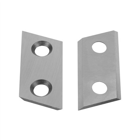 VONROC Lot de 2 Lames de Réserve en Carbure pour Broyeur de Végétaux GS502AC Lames Réversibles et Durables