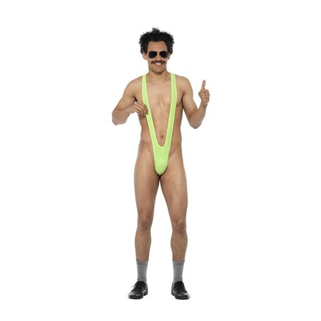Mikamax – Borat Mankini – Maillot de Bain Borat – pour Les Hommes - Vert – Iconique - Enterrement de Vie de garçon – Soirée Pisc