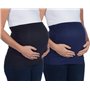 Bandeau de grossesse Mamaband pour le petit ventre de la femme enceinte en lot de deux + 3 extensions en jean.