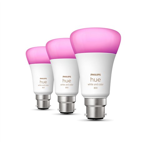Philips Hue Lot de 3 ampoules B22 blanches et colorées 6