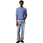 Calvin Klein 400Gsm Trry Bdg Crwn Lv04Rc273G Sweatshirts, Blue (Dull Nile Blue), XL Homme