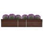 VidaXL Jardinière surélevée en Acier galvanisé Marron 400 x 80 x 45 cm