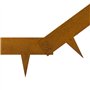 Multi-Edge Bordure de pelouse en métal - 1 m x 17,5 cm - 1 boîte de 10 pièces