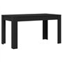vidaXL Table de Salle à Manger en chêne Noir 140x74