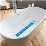 QUUPY Lot de 6 autocollants carrés antidérapants pour baignoire et douche 15 cm