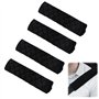 Jognee Lot de 4 coussinets de ceinture de sécurité pour voiture - En microfibre douce - Pour enfants et adultes - Noir - 6 x 26