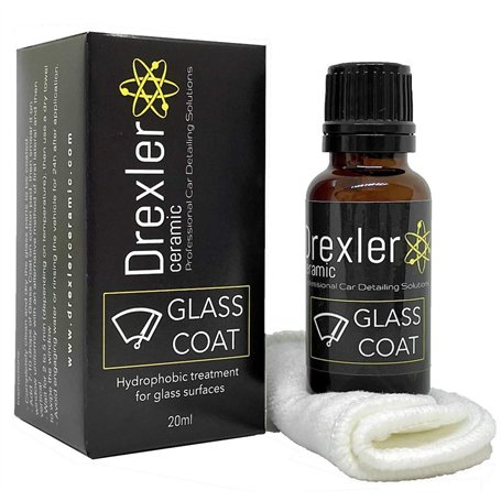Drexler Ceramic Glass Coat 20ml – Protection Céramique Hydrophobe Longue Durée pour Vitres et Pare-Brise